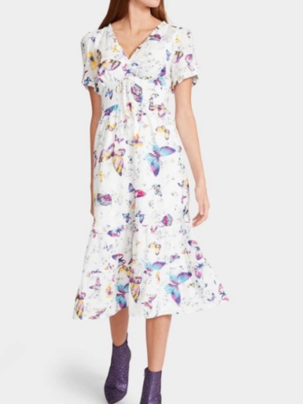 Betsey Johnson butterfly midi dress size XS